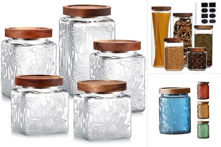 Detailed view of Best Boho Glass Jars For Kitchen