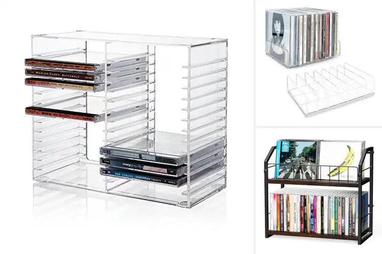 Detailed view of Best CD Holder Stand for Organizing & Stylish Display