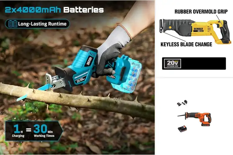 Detailed view of Best Cordless Reciprocating Saws