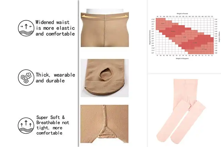 Detailed view of Best Easy Care Dance Tights