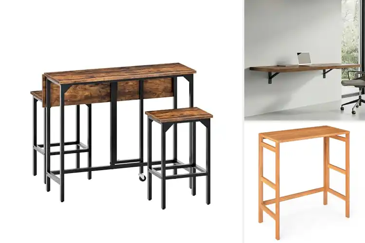 Detailed view of Best Fold Down Bar Tables: Maximize Space with Style & Ease