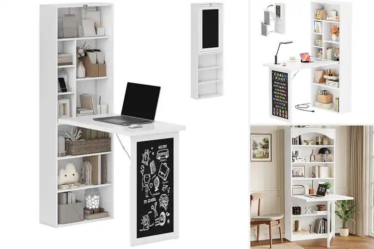 Detailed view of Best Folding Wall Table With Storage