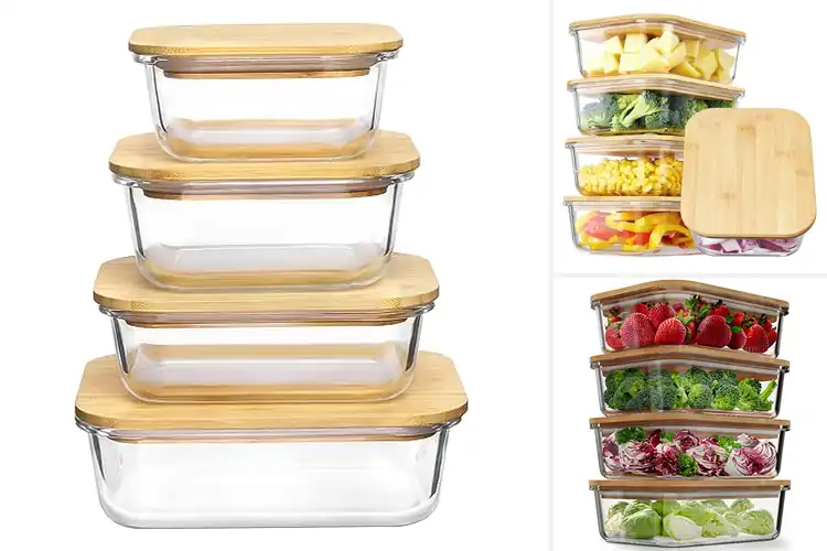 Detailed view of Best Food Storage Containers With Bamboo Lids