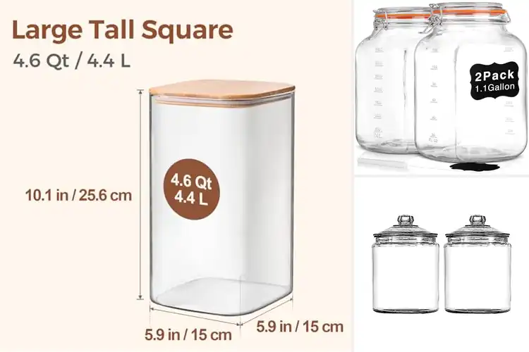 Detailed view of Best Glass Containers for Flour