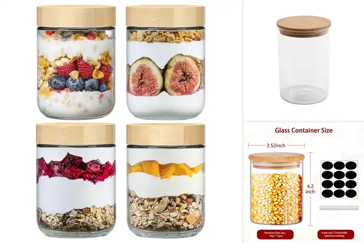 Detailed view of Best Glass Jars With Bamboo Lids