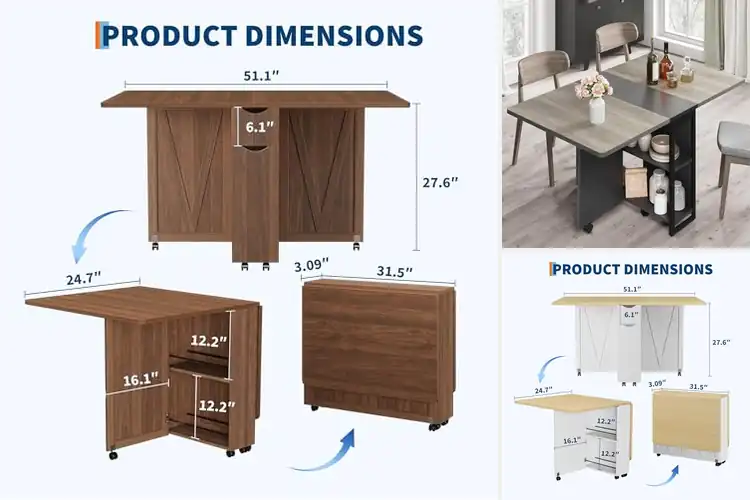 Detailed view of Best Kitchen Folding Tables