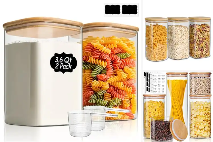 Detailed view of Best Kitchen Jars For Flour Sugar Rice Oats Pasta