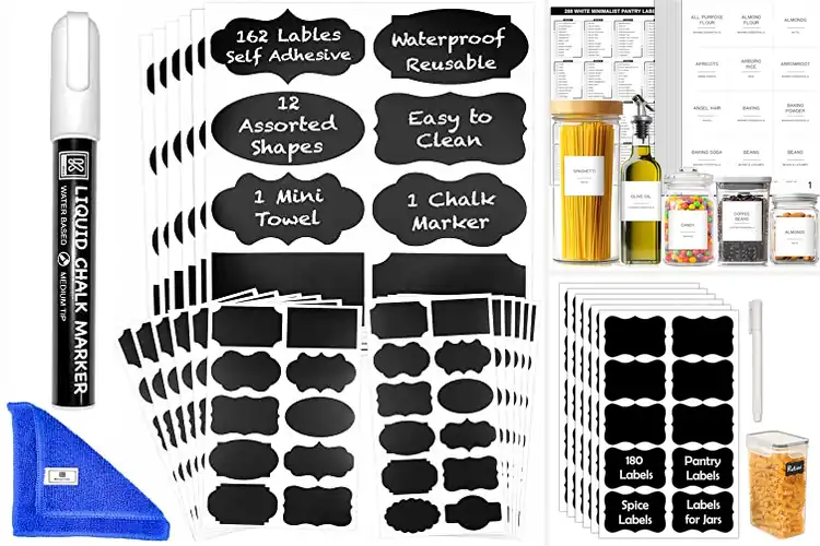 Detailed view of Best Kitchen Labeling Sticker Set For Jars
