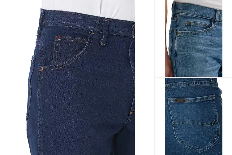 Detailed view of Best Regular Through The Seat And Thigh Denim