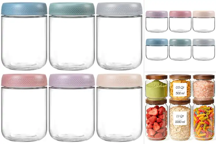 Detailed view of Best Stackable Glass Jars With Lids