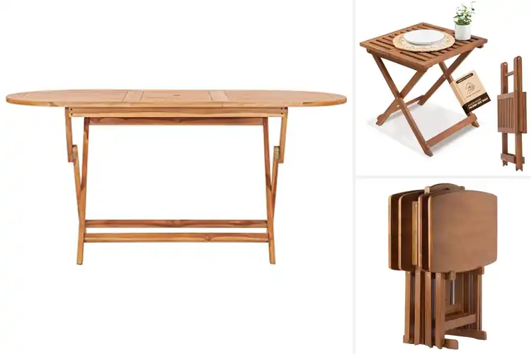 Detailed view of Best Teak Surface Folding Table