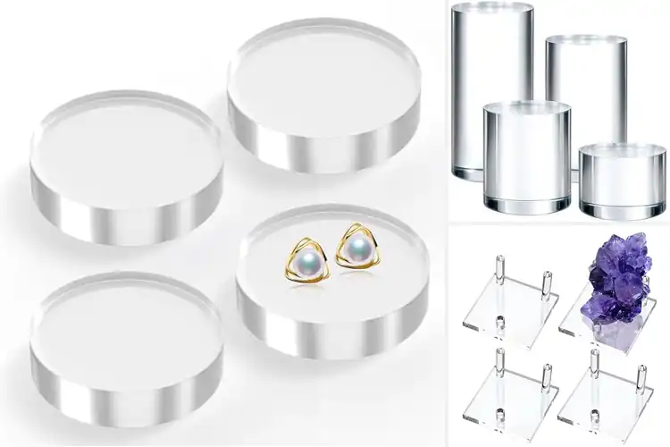 Detailed view of Best Value Acrylic 4 Pack Stands: Elevate Your Display Game