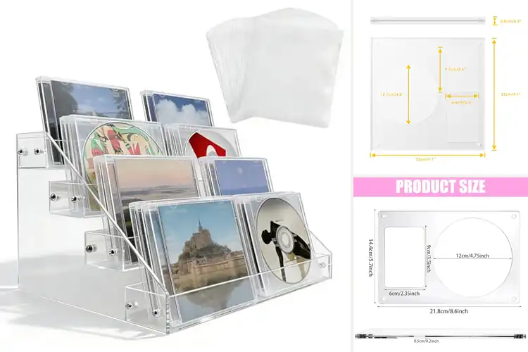 Detailed view of Best Versatile Desktop Card And CD Displays