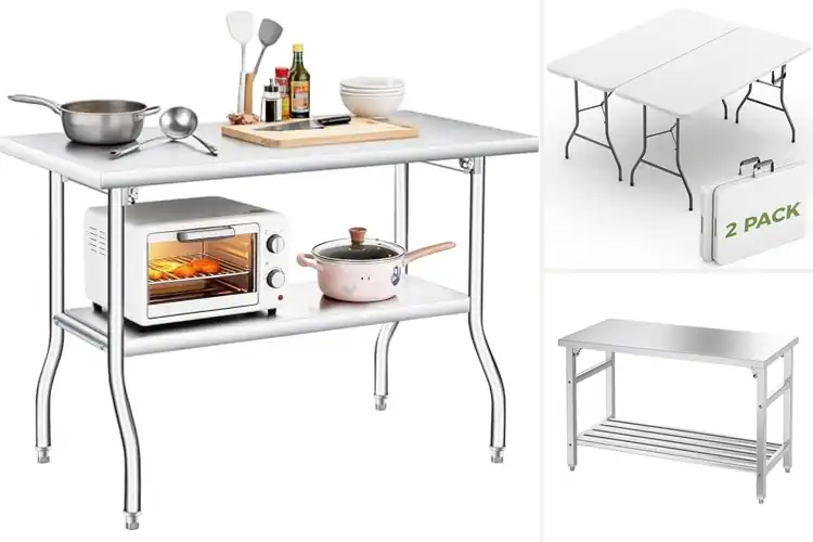 Detailed view of Best Versatile Folding Table For Garage And Kitchen