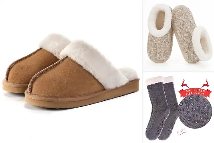 Detailed view of Best Warm Fuzzy Winter Slippers